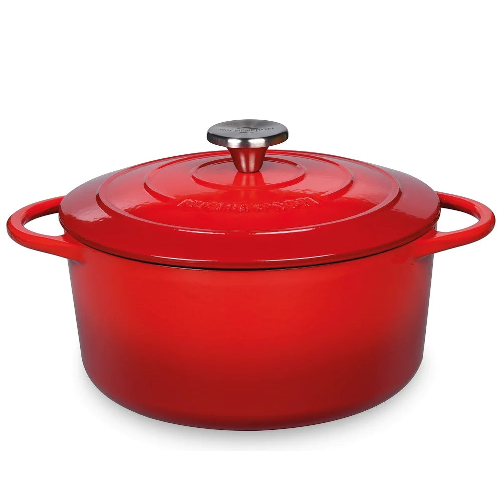 Küchenprofi Provence valurautapata pyöreä 24 cm/4,2 l punainen