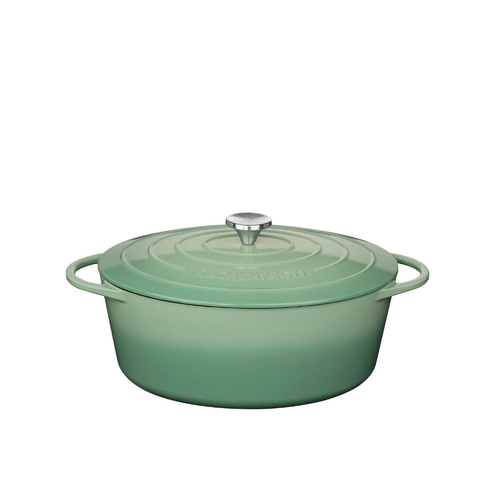 Küchenprofi Provence valurautapata ovaali 33 cm/7 l jade