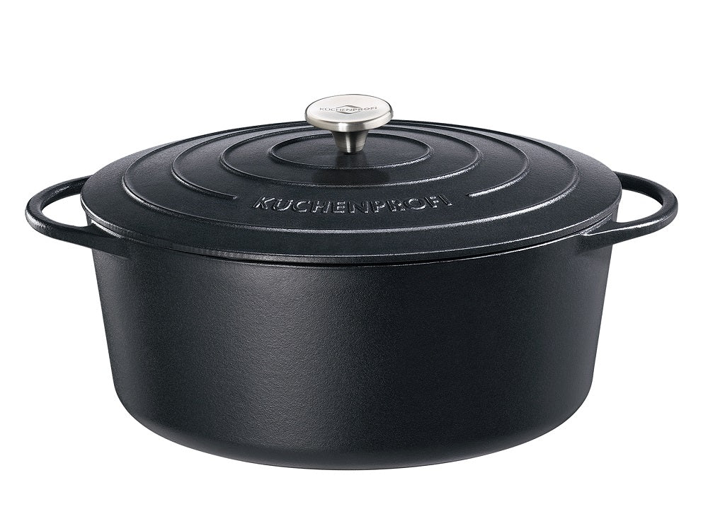 Küchenprofi Provence valurautapata ovaali 40 cm/12,5 l musta