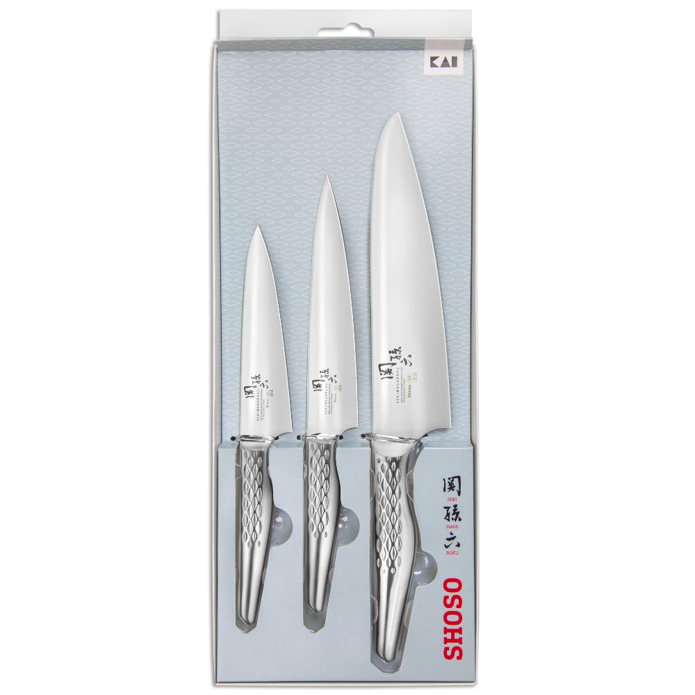 KAI Sekimagoroku Shoso knife set -veitsisetti 3 kpl
