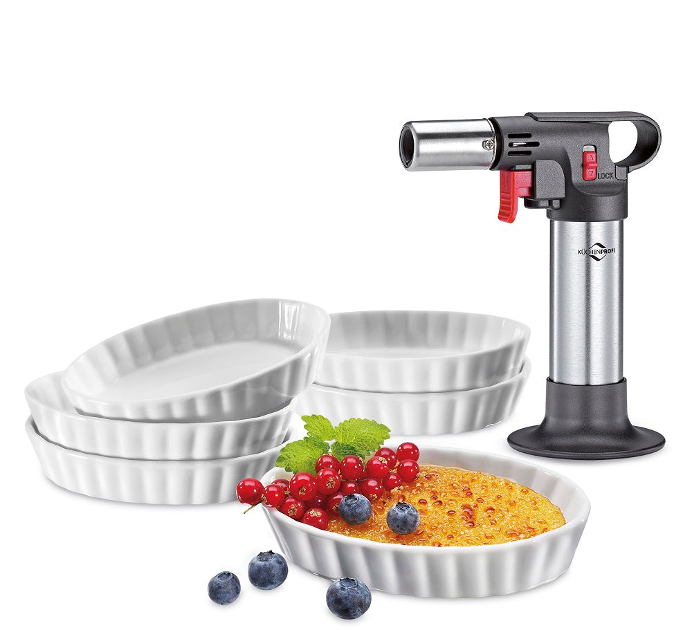 Küchenprofi Creme Brulee -setti Deluxe 7-osaa